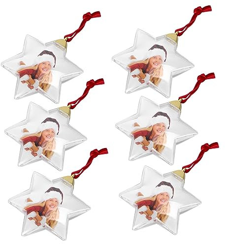 Alipis 6St Fotokugel-Anhänger hängende weihnachtsverzierung Baumkugeln Kugeln Bilderrahmen Christbaumschmuck Ornament hängende Fotodekoration fotohandwerk verzierung Weiß