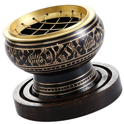TOPPERFUN Weihrauchbrenner-Box Aus Kupfer Ofen Feines Schnitzdesign Zur Entspannung