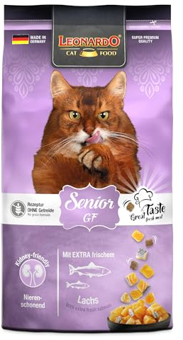 LEONARDO Senior GF für Katzen, 1,8kg, mit frischem Lachs, leicht verdaulich, getreidefrei, Alleinfutter, Made in Germany