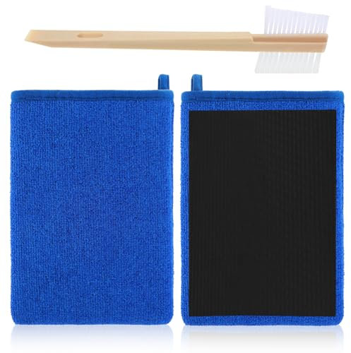 2 guanti in argilla per dettagli auto, guanti in microfibra e asciugamano con spazzola per dettagli auto, lavaggio auto, lucidatura parabrezza vetro