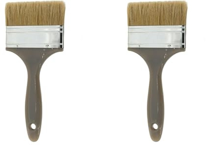 Coral 31206 GRP Paint Brush with a Bristle Paintbrush Head for All Paints and Laminating Fibreglass 4 inch (Pack of 2)