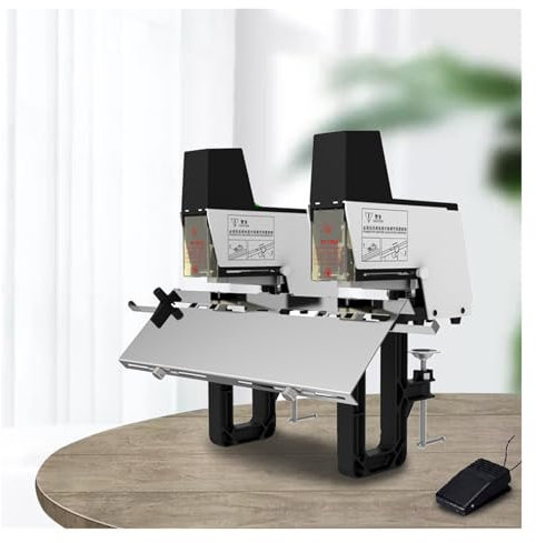 Flejadora para Embalaje Grapadora Doble eléctrica, Grapadora automática de Costura Central A3, máquina de encuadernación de Papel con Grapadora Doble, máquina clavadora Ahorra Tiempo y Mano de Obra