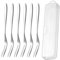 6pcs Decent Metal Forks Gift Set for Olives Prawns Antipasti Cheeses Escargot Dessert Cake Fruit Appetizer Dishwasher Safe Reusable, Silver Cute Food-Grade Pastry Forks Mirror Polished Stainless Steel