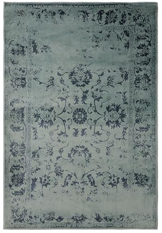 benuta Basic Teppich Suki - Türkis 80x150 cm - Kunstfaser - Rechteckig & im Style: Vintage, Orient Style - Pflegeleicht für Wohnzimmer Schlafzimmer