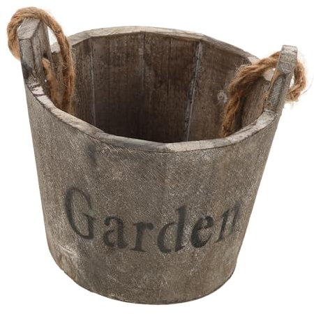 Toddmomy Barile Fioriera in Legno Retrò Per Ortaggi e Vintage Piantatrice Per Contenitore Per Piante Ortaggi Per Cortili e