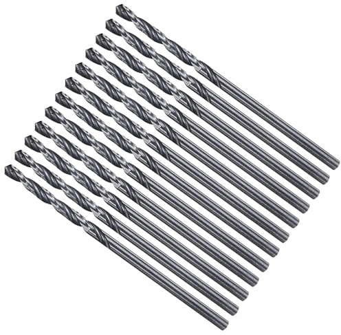 METALLIXITY Punta da Trapano (2,3mm) 12pz, Acciaio ad Alta Velocità 4241 (HSS) Gambo Dritto Nitruro Nero 118° per Legno Plastica Ferro Rame Alluminio Metallo Morbido Basso