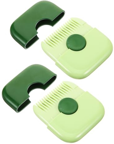FOMIYES 2 Stück-pack Manueller Haartrimmer Kamm aus Kunststoff Grün zum Ausdünnen und Schneiden von Spliss für Haarstyling zu Hause