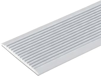 Treppenkantenleiste, PVC-Gummi-Treppenkantenprofil, Selbstklebender Stufenschutz, für Den Innen- und Außenbereich(Gray)