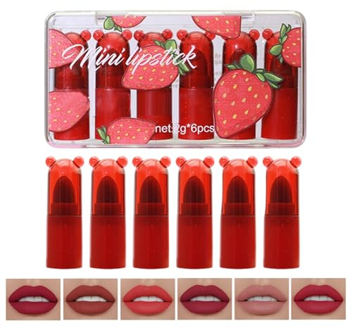 DAWCBVJQ Coffret De Rouge À Lèvres | Brillant À Lèvres Portable À Tenue Longue,Kit De Maquillage Pour Rouge À - Pour Femmes Débutants Amis Beauté Quotidien Bureaux Soirée