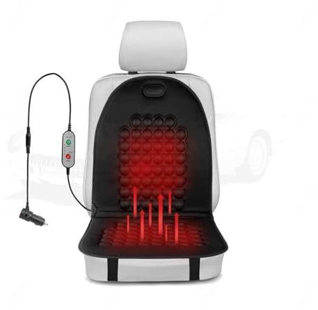 Wizvox Pkw Sitzauflage, Winter 𝐒𝐢𝐭𝒛𝒉𝐞𝐢𝒛𝐮𝒏𝒈 𝐀𝐮𝐭𝐨 Mit Voller Rückenlehne Sitzkissen Geschenk,Meine Herren 1 Stück,E-Magnetisch