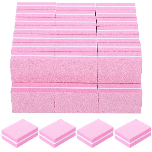 50 PCS Mini Nail Buffers Blocks, Double Sided Sponge Nail Files Professional Nails Sanding Blocks for Natural Gel Acrylic Nails, Portable Buffing Block for Professional Salon Home Manicure Tools