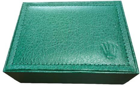 ROUHO Klockbox Grön PU-läder Vintagestil Sömmar Svampfoder Resefodral Klockförvaring för Rolex