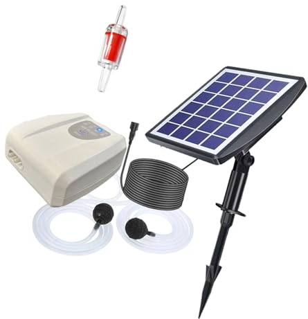 Whoasyst Lot de 1 respirateur solaire pour petits réservoirs, aquariums, arrangements hydroponiques, activités de pêche, longue durée de vie, vert