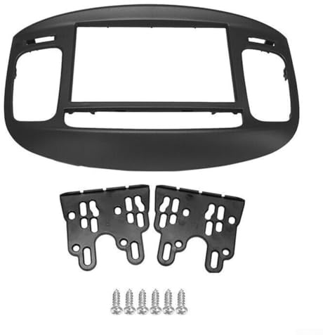 Zilimontt Adaptador de placa de coche 2DIN para Hyundai Accent 2009-2012 - Marco de plástico negro para salpicadero estéreo de doble DIN, para instalación de DVD o pantalla, no