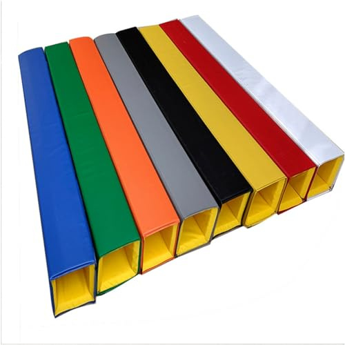 FCZVWPR målstolpskyddskudde av tjockt skum, robust kuddskydd, crashpad-skydd, avtagbar, för spelplan/metall/trä/betong/cementstolpe (gul, H-5FT-12 X12)