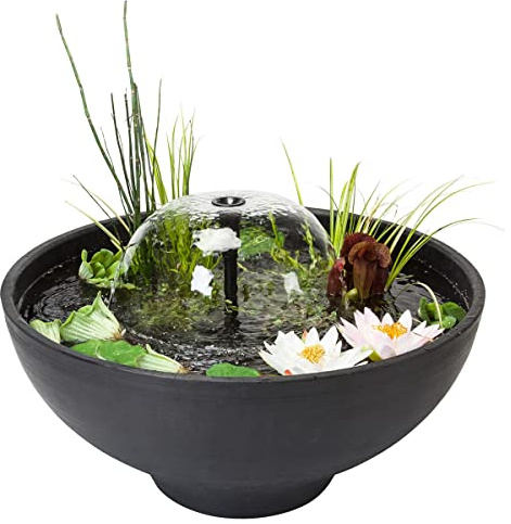 Velda Mini-Teich mit Brunnen Springbrunnen Gartendekoration Rund 75x35 cm 123518
