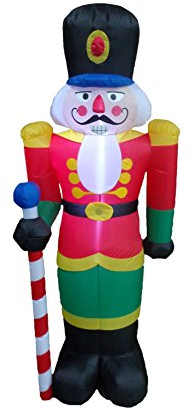 BZB Goods 6 Foot Tall Lighted Christmas Inflatable Nutcracker Indoor Outdoor Yard Art Decoration