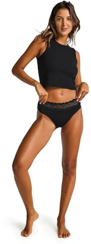 Modibodi Bikini Sensuel Taille Haute Flux abondant de Nuit |sous-vêtement de Protection menstruelle pour Femme 20ml