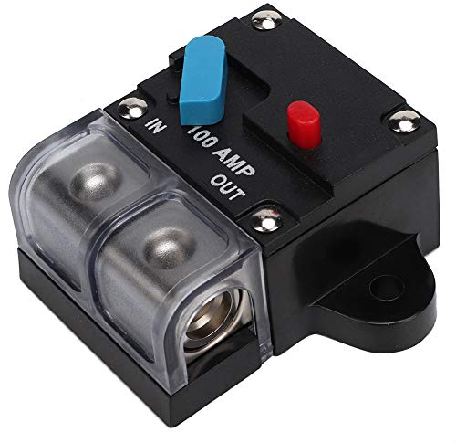 Leistungsschalter, 80A-300A Auto-Resetable-Leistungsschalter Selbstwiederherstellungssicherung Manuelle Reset-Taste für Car-Audio- und Amp-Schutz(100A)