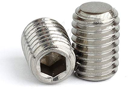 50 Stück Gewindestifte mit Innensechskant, Edelstahl Gewindeschrauben, Innensechskant, metrisches Gewinde, Schraubensatz für Türknäufe (M2 x 3 mm)