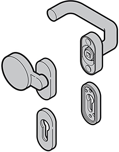 Hörmann Wechselgarnitur (92) gkr/fl (ST), schwarz für Ersatzteile Türen