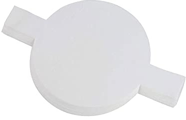 Lot de 100 feuilles de papier sulfurisé rond anti-adhésif avec oreilles suspendues pour cuisine et maison Blanc 25 cm