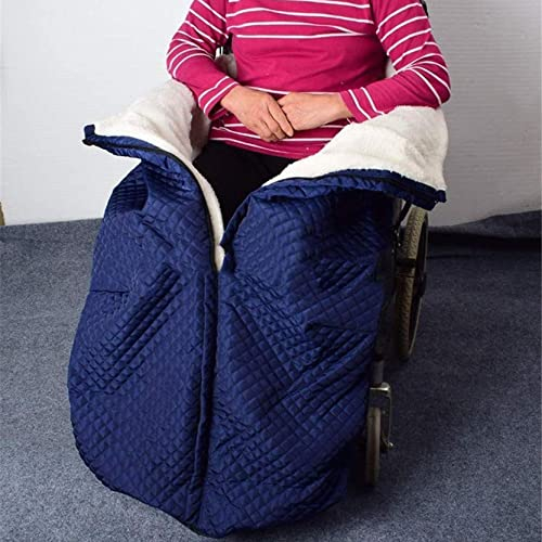 BOSUGE Rollstuhl-Kuscheldecke Universelle, leichte Rollstuhldecke mit Reißverschluss und Villus-Rollstuhltasche Fußsack Maschinenwaschbar für Bein- und Unterkörperdecke