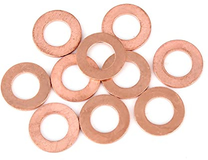 A ABSOPRO per Rame Rondella 12x22x1.5mm Piatto Tenuta Schiacciamento Guarnizione anellos (10Set)