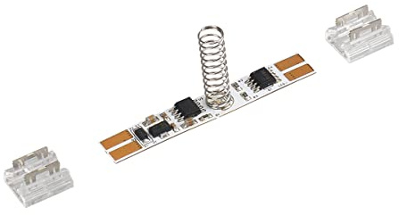 LED-Dimmer Touch-Schalter, flexibel, ohne Löten, für Aluminiumprofil, 12 V, 24 V, 3 A, mit blauer Anzeige und Speicher (12 mm)