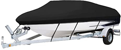 Sknrlko Yachtbootabdeckung, 3,5 - 3,5 m, UV-Schutz, wasserdicht, strapazierfähig, 210D, Segeltuch, Bootszubehör