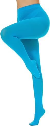 Hiltzo 80D Strumpfhosen für Damen, Semi-Blickdichte Bunte Feinstrumpfhose, Komfortbund Elastisch Damenstrumpfhosen