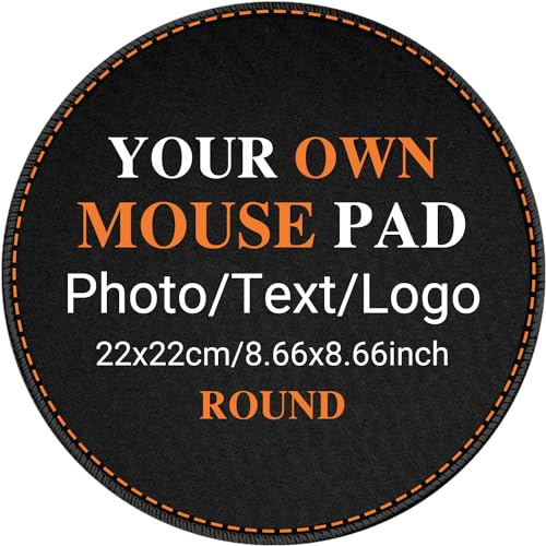 Individuelles Foto-Mauspad, personalisierte genähte Kanten Schreibtischmatte mit Ihrem Bild & Text, kreative Logo-Geschenke 22x22cm