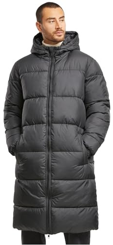Urban Classics Tb7010-mens Long Puffer Coat Manteaux, Noir, S Hommes