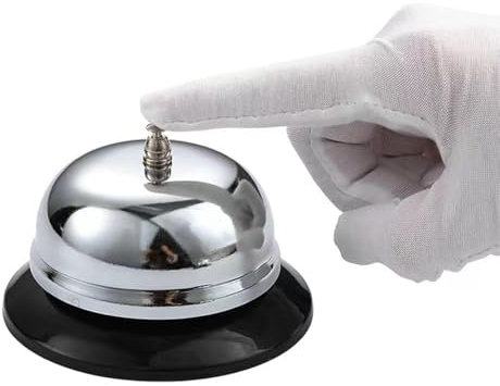 Wagoodter Campana per reception Campanelli per la reception della cucina Campanelli per la tavola Campanelli per il tempo libero Suono forte e chiaro Adatto per cucine Ristoranti Alberghi Bar (A)