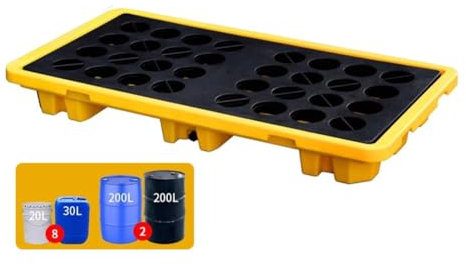 exproyzk Modulare Spill Containment, Spill Containment Palette, Plattform zur Verhinderung des Auslaufens von Ölfässern, Anti-Leckage, 17 Größen(130 * 68 * 15cm)