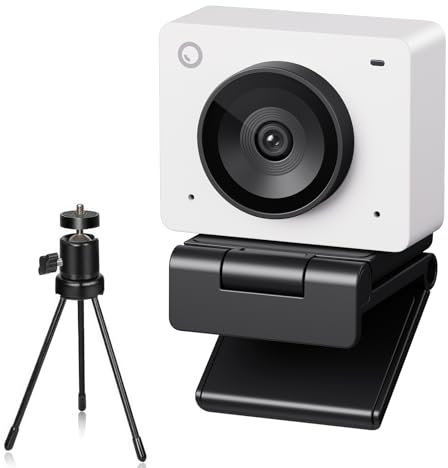 OBSBOT Meet SE 1080P 100FPS Webcam for PC, USB Web Cam with AI Tracking, Microphone, Tripod, Staggered HDR, Beauty Mode, Plug&Play Streaming Camera for Laptop/Desktop, Conferencing White