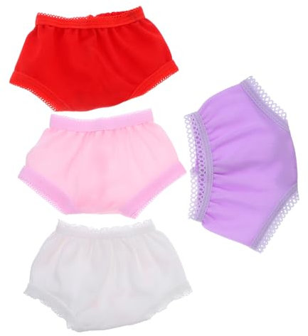 Veemoon 4stücke Puppenunterwäsche Aus Polyester Für Spielzeugpuppen Wiederverwendbar Und Waschbar Puppenhöschen Als Spielzeugpuppenzubehör Puppenunterhosen Für Kleine Puppen