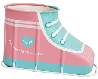 SUPVOX 1Set Portable Folding Bath Tub Shoe Shape Bath Bucket for Use Lightweight Easy to Store Durable Material for Home and Camping