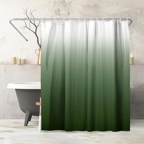 Americanflat 180x200 cm duschdraperi – Vattenavvisande lång modell med hållbara metallöljetter och 12 krokar – 100% polyester – Flera badrumsdraperier