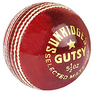 S S Gutsy Cricket Ball | Color: Red | Size: Standard | Material: Leather | for Unisex | Pack of 6 | Durable | Waterproof | Suitable for Practice Game