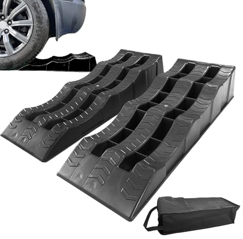 Wheel Chocks – 2pcs Levelling Ramps | Heavy Duty Car Vehicle Wedge | Travel Trailer Leveling Blocks Suitable For RV Parking Safety Maintenance Garage