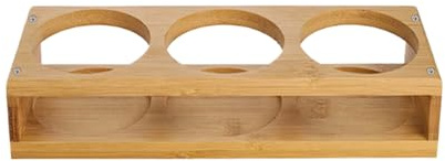 Uhngw Porte-Verres À Vin - Support en bois pour porte-gobelets,Plateau de service avec 3 trous pour bouteilles et verres pour comptoir cuisine salle à manger restaurant réception maison salon