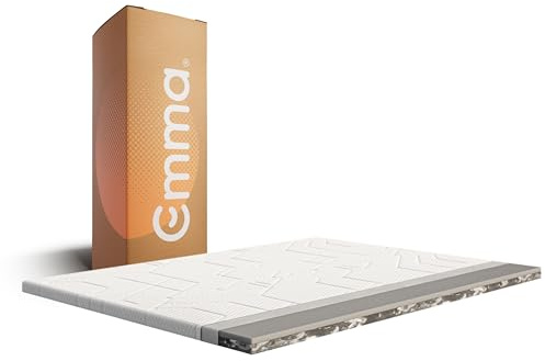 Emma Premium Topper 180x200 cm, Atmungsaktiver Matratzentopper, Memory-Schaum, Waschbarer Bezug bei 40°C, Premium-Originalcover, 9 cm Höhe, 100% Polyester, Reißverschluss