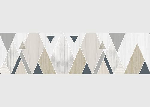 AG Design Selbstklebende Bordüre Marmor und Holz, AWB 8446 | Wasserfest Dekoration für Wände, Möbel, Tapeten, Wandverkleidungen und Türen, Folie | Breite 500 cm x Höhe 13.8 cm