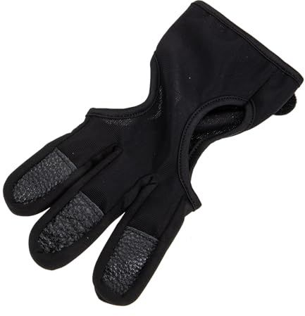 GARVALON Guanto Professionale per Tiro con Arco con Protezione Dita Resistenti all Usura e Comfort per Tiro Bersaglio Accessorio Portatile per Arcieri Recurve Adulto e Principianti