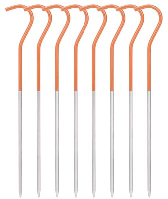 iBasingo 15 cm tältpinnar i titan camping tältpinnar ultralätta tältspikar markstift tält hårdvara utomhus bärbar armbåge metall tältkrokar 8 st/parti Ti4001P