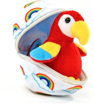 Kögler Paul 75768 - Mini Perroquet en Peluche dans Un œuf - Environ 13 cm - Petite Peluche à câliner et à Aimer - Petit Cadeau pour Enfants, garçons et Filles