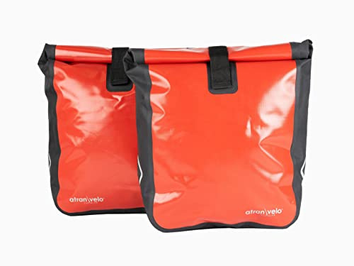 AtranVelo Unisex – Erwachsene Travel AVS Einzeltasche, Schwarz,Rot, 37 x 12 x 33 cm