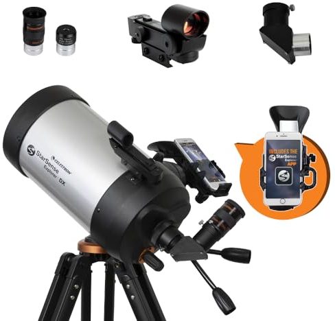 Celestron 22462 StarSense Explorer DX 5” Smartphone-App-fähiges Schmidt-Cassegrain-Teleskop Funktioniert mit der StarSense-App – iOS/Android-kompatibel