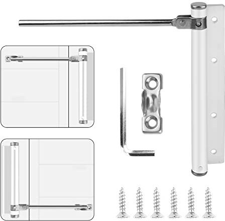 Chiudiporta per porte esterne, chiudiporta da giardino: YOYIAG, chiudiporta per porte da camera, apriporta automatico, molla di chiusura, in acciaio inox, chiusura a molla